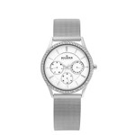 Silver Tone Mesh & Glitz Watch