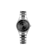 Silver Tone & Charcoal Steel Watch
