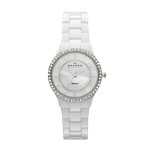 White Ceramic Link Womens Watch
