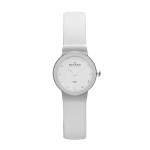 White Leather & Steel Watch