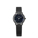 Charcoal Steel Mesh Women's Three Hand Watch