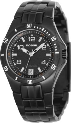 Fossil Men's Metal Casual Watch - Black IP - Black Dial - AM4051