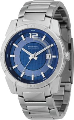 Fossil Mens Metal Casual Watch - Blue Dial - AM4069