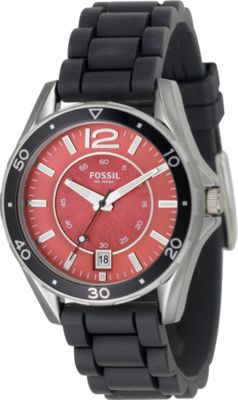 Fossil Analog Red Dial Watch