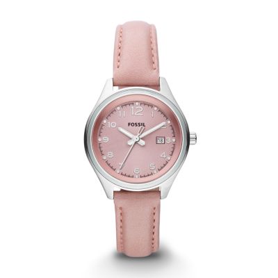 AM4376 - Flight Mini Three Hand Leather Watch - Pink