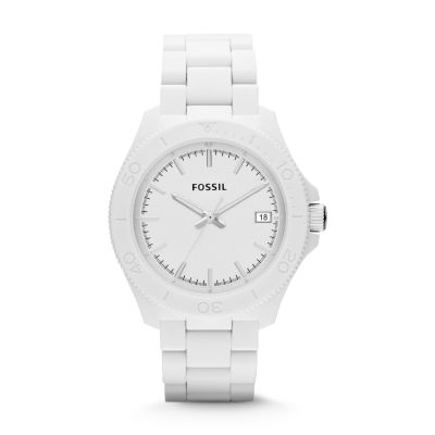 AM4447 - Retro Traveler Resin Watch – White