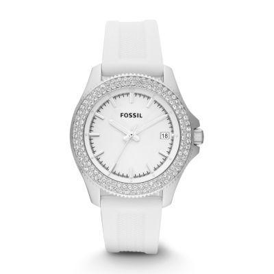 AM4462 - Retro Traveler Silicone Watch - White