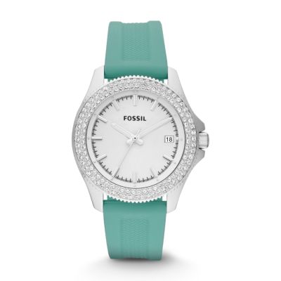 AM4463 - Retro Traveler Silicone Watch - Aqua