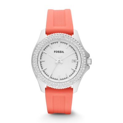 AM4464 - Retro Traveler Silicone Watch - Coral