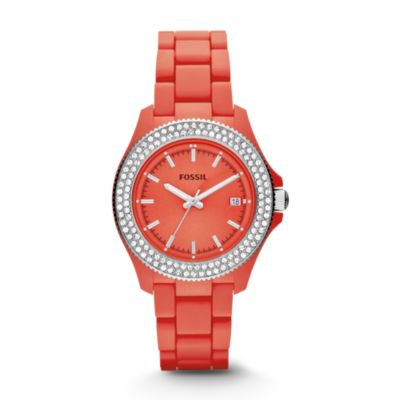 AM4469 - Retro Traveler Resin Watch - Coral