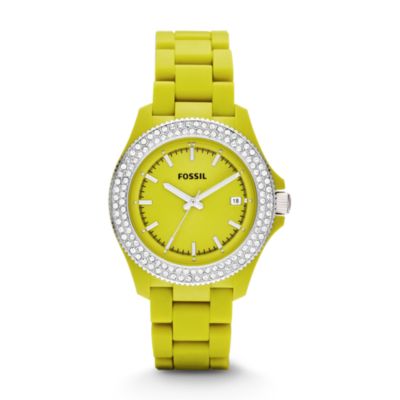 AM4470 - Retro Traveler Resin Watch - Lime