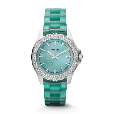 AM4474 - Retro Traveler Stainless Steel Watch – Metallic Teal