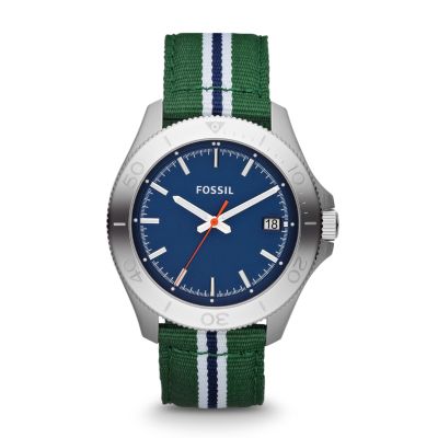 AM4476 - Retro Traveler Three Hand Nylon Watch – Green