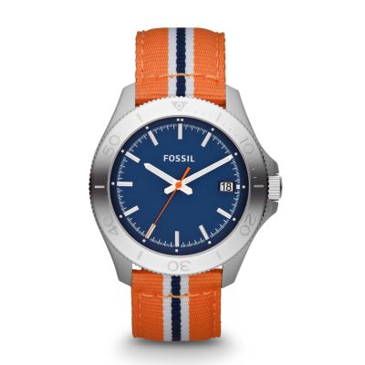 AM4478 - Retro Traveler Three Hand Nylon Watch - Orange