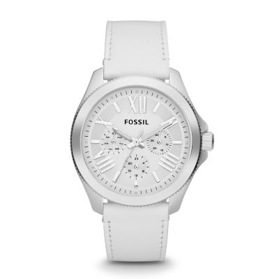 AM4484 - Cecile Multifunction Leather Watch - White