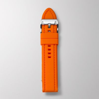 Fossil Orange Silicone Watch Strap