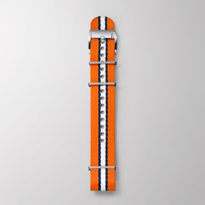 Fossil Striped Nylon Strap Watch
