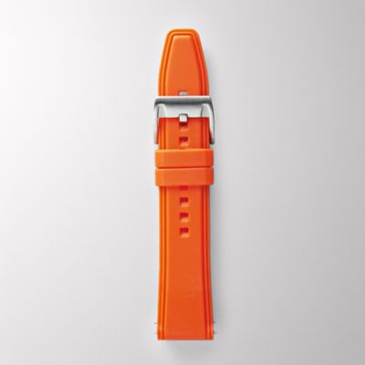 Fossil Silicone Watch Strap - Orange