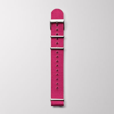 save on Fossil Nylon Watch Stap - Fuschia