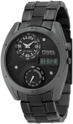 Fossil Men's Black Digital - Digital Black IP - BQ9323