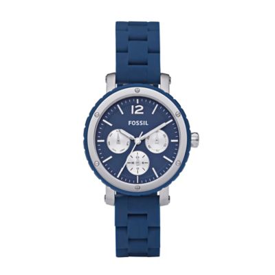 Fossil Modern Stainless Steel and Silicone Watch Blue