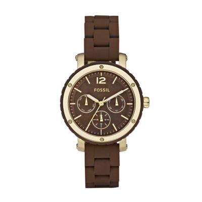 Fossil Modern Stainless Steel and Silicone Watch Brown