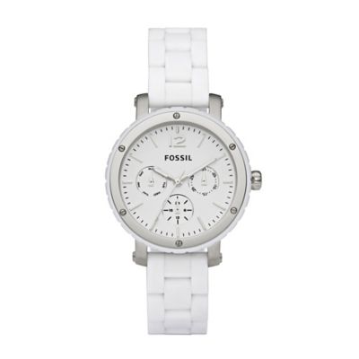 Fossil Modern Stainless Steel and Silicone Watch White