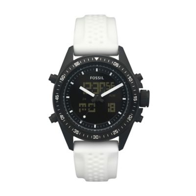 Fossil Decker Silicone Watch - White