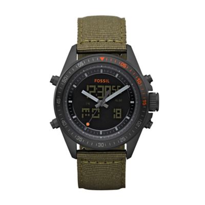 FOSSIL® Watches Decker Watches:Mens Decker Digital Nylon Watch - Olive BQ9416
