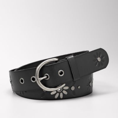 Fossil Floral Flat Studs Belt
