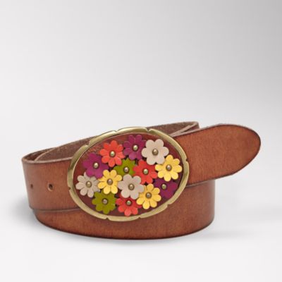 Fossil Bouquet Plaque Belt
