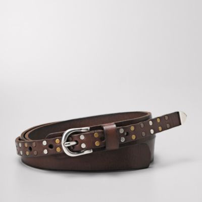 Fossil Studded Ranger Belt
