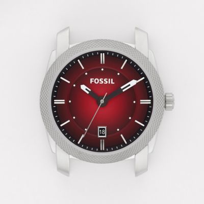 C221009 - Machine Stainless Steel Watch Case – Black and Cherry