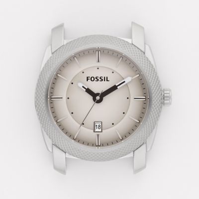 C241001 - Machine Stainless Steel Watch Case – Sand and White