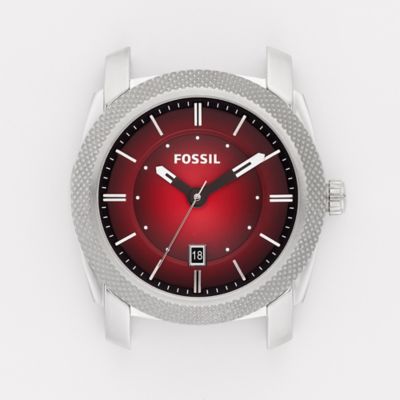 C241002 - Machine Stainless Steel Watch Case – Black and Cherry