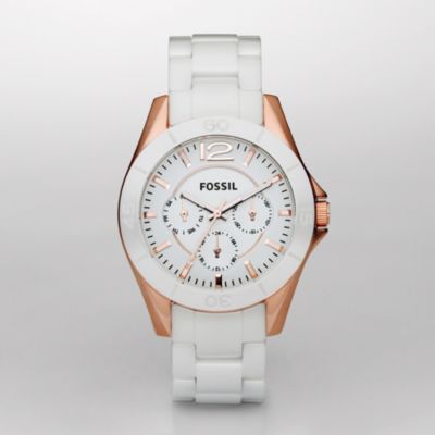 Fossil CE1006 White Multifunction Ceramic Dial