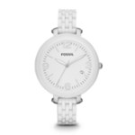 Heather Three Hand Ceramic Watch - White