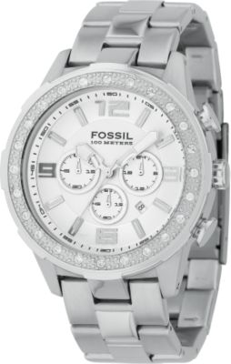 Chronograph Glitz Silver Dial Watch