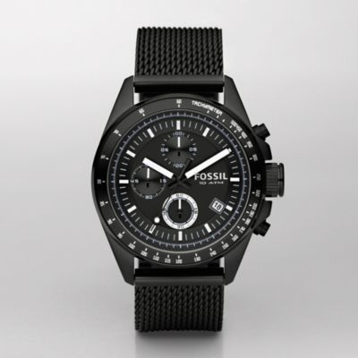 Fossil CH2609, Chronograph Black Dial