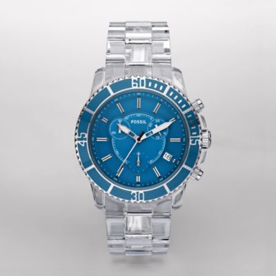 Fossil CH2625, Chronograph Blue Dial