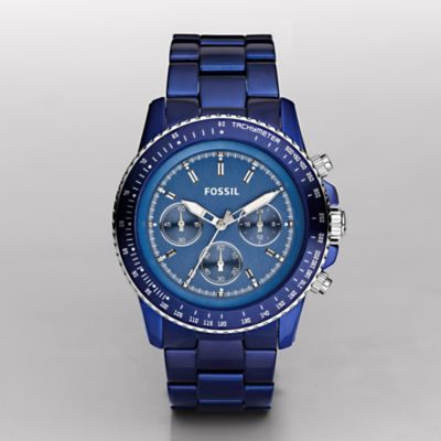 Fossil Stella Large Aluminum Watch - Blue