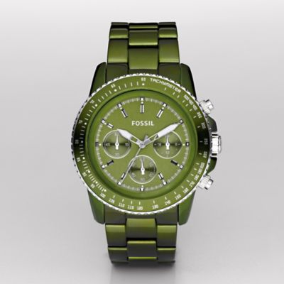 Fossil Stella Large Aluminum Watch - Green