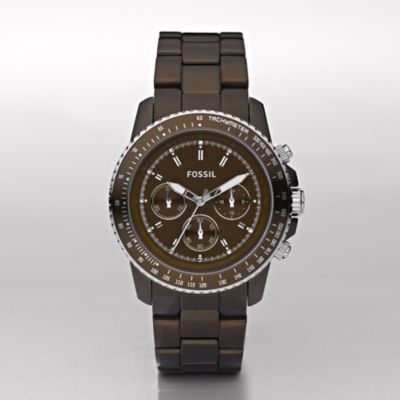 Fossil Stella Large Aluminum Watch - Chocolate
