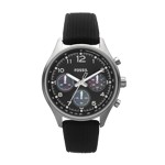 Flight Chronograph Silicone Watch - Black