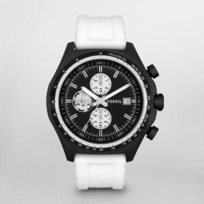 Fossil Dylan Silicone Watch - White
