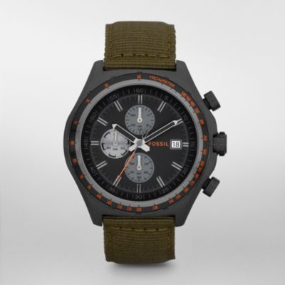 Fossil Dylan Nylon Watch - Olive