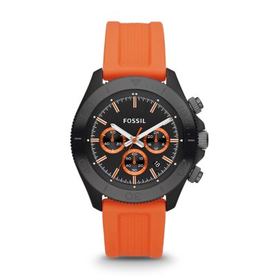 CH2873 - Orologio Retro Traveler in silicone - arancione