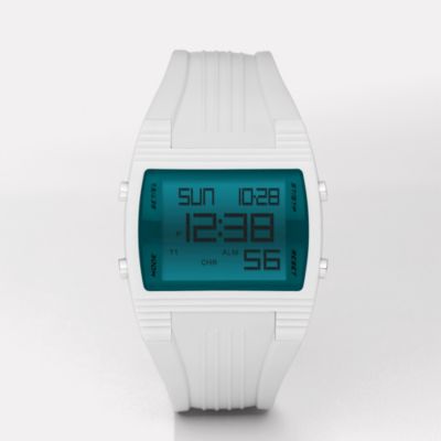 fossil watch with digital seconds