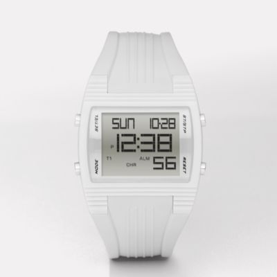 Fossil Digital Clear Crystal Dial Watch
