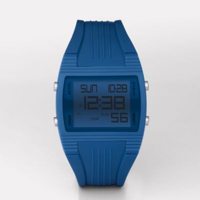 Fossil Digital Blue Dial Watch
